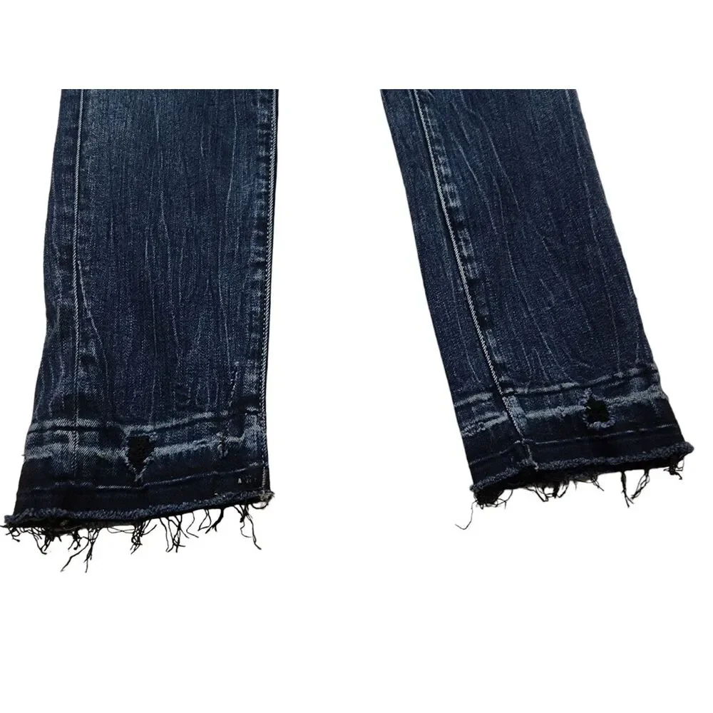 BKE Payton Womens Actual 29x27 Universal Fit Mid Rise Ankle Skinny Raw Hem Jeans